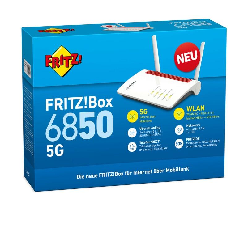 AVM FRITZBox 6850 5G Wireless Router WWAN 4-Port-Switch GigE WiFi5