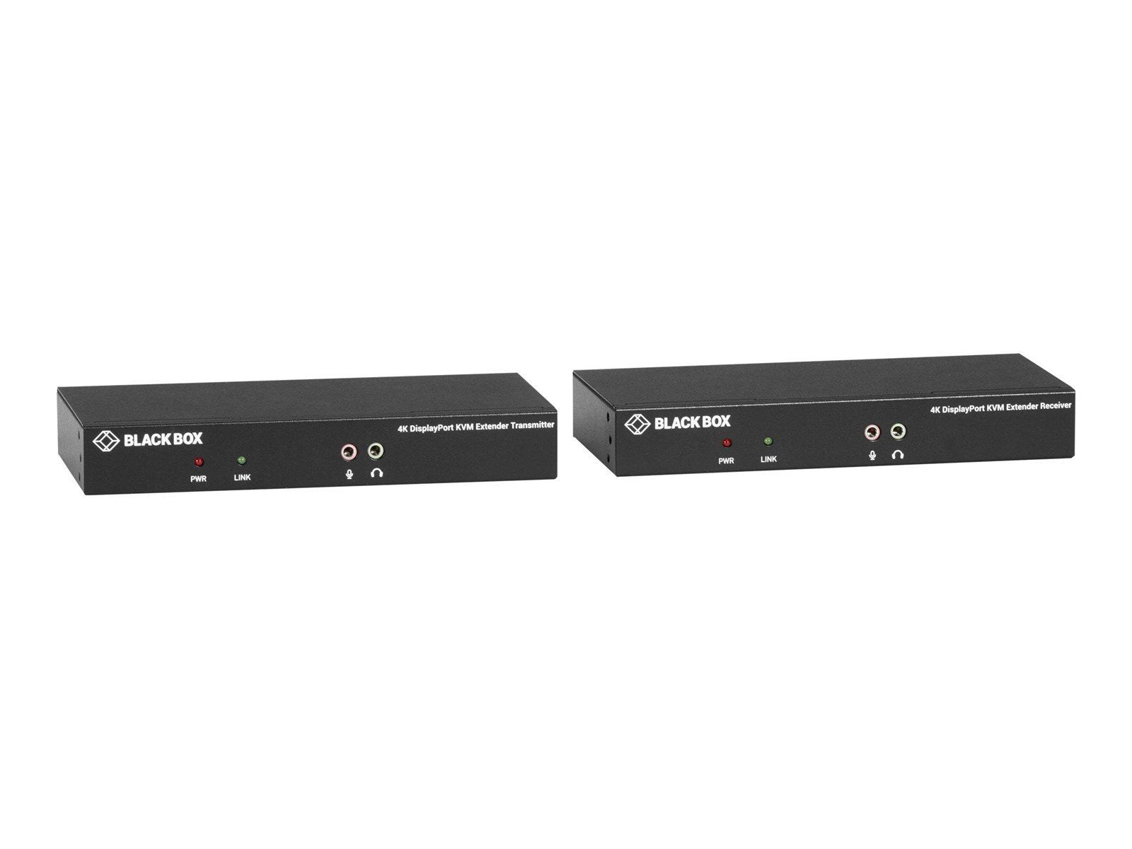 Black Box KVX Series KVM Extender over CATx - 4K Single-Head DisplayPort USB 2.0 Hub Serial Audio Local Video