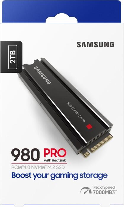 Samsung 980 Pro 2TB SSD mit Kühlkörper
