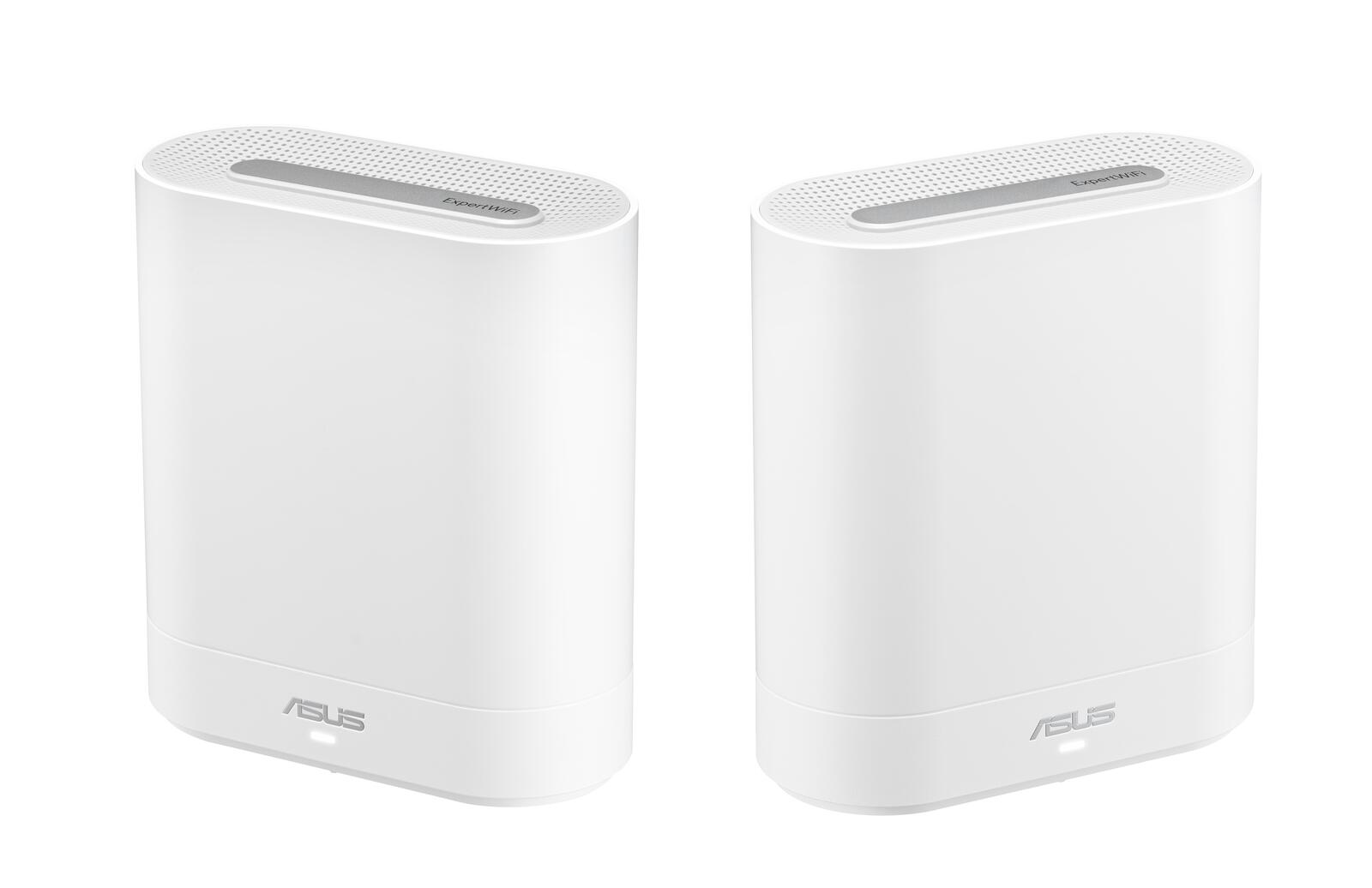 ASUS ExpertWiFi EBM68 2er Set Tri-Band WiFi 6 Mesh WiFi System (bis zu 5 SSIDs, benutzerdefiniertes Gästeportal, 2,5 Gbi