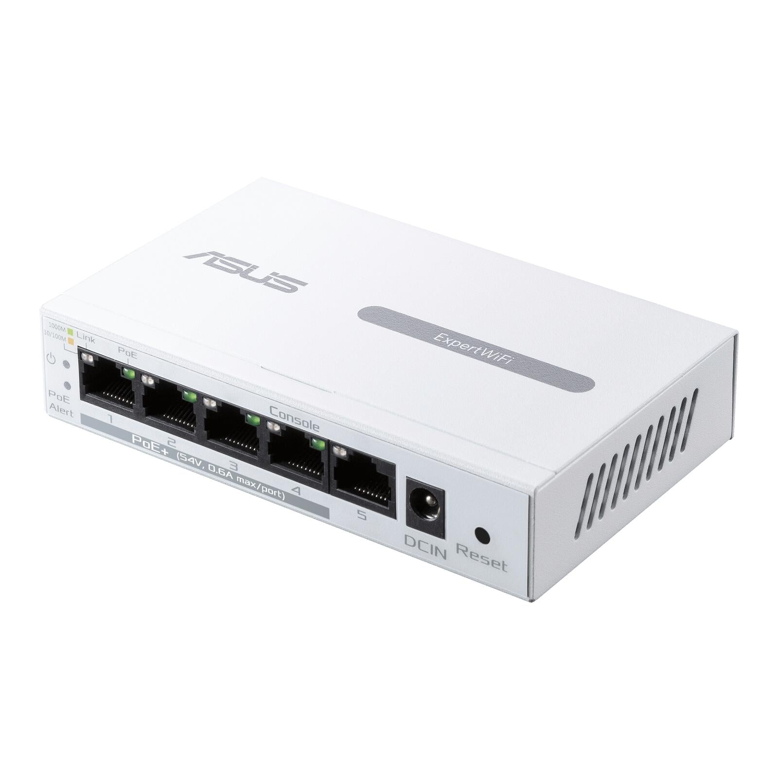 ASUS EBP15 ExpertWiFi 5-Port GbE Smart Managed PoE+ Switch (4 PoE+ Ports, 60W, unterstützt PoE Prioritätseinstellung, pe