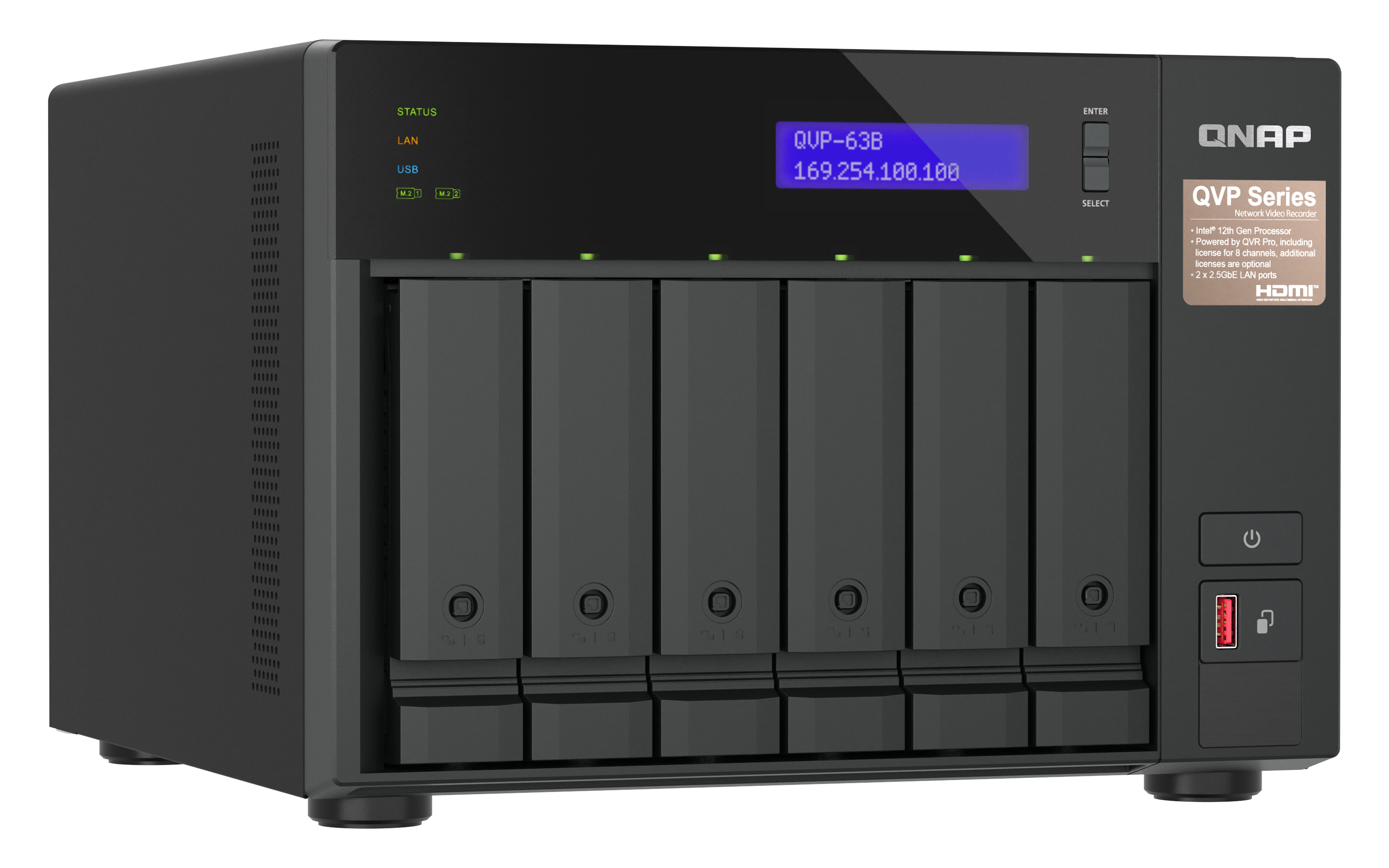 QNAP NVR QVP-63B Gerät 8 Kanäle integriert