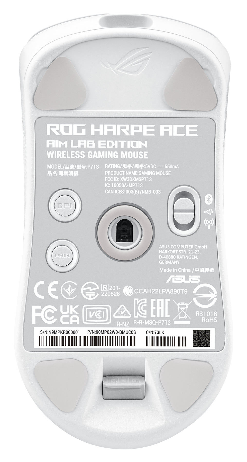 Asus Maus ROG Harpe Ace Aim Lab Edition white Gaming Maus