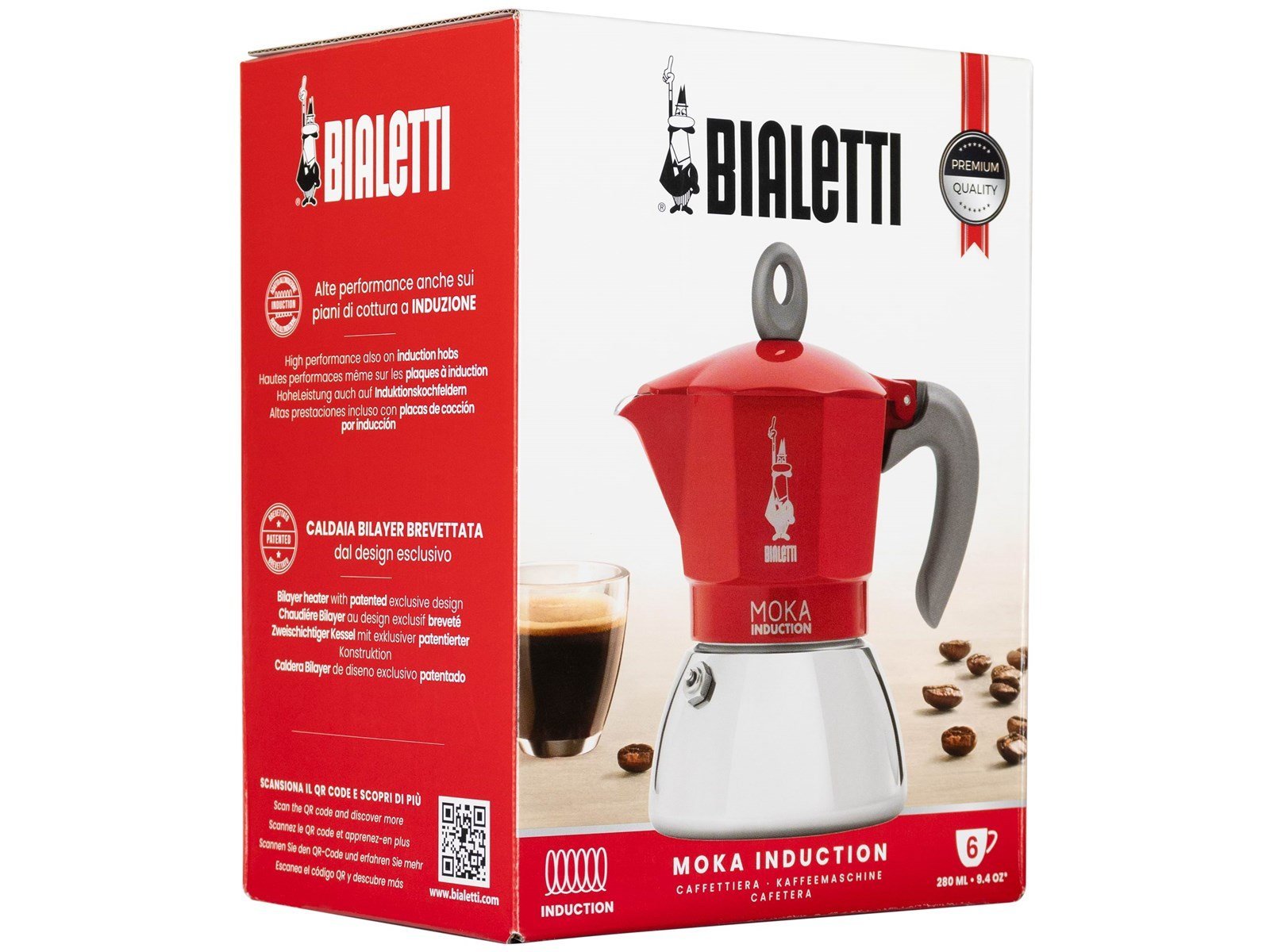 Bialetti Moka Induction 2.0 - 6 cups