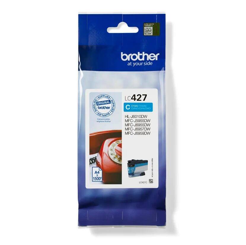 Brother Original LC427C Druckerpatrone cyan bis zu 1500 Seiten (LC427C)