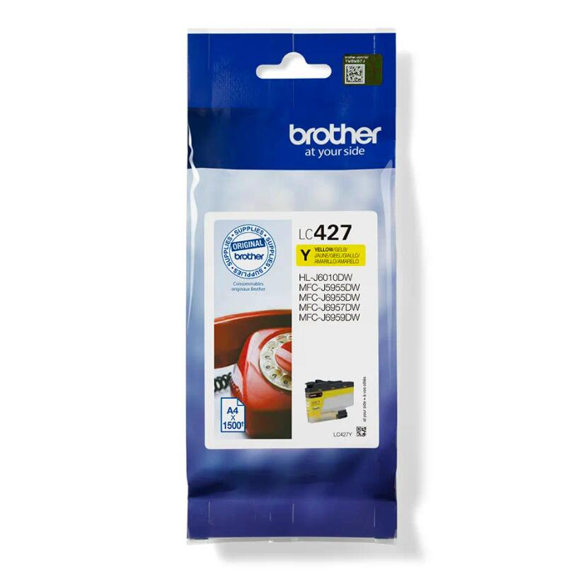 Brother Original LC427Y Druckerpatrone gelb bis zu 1500 Seiten (LC427Y)