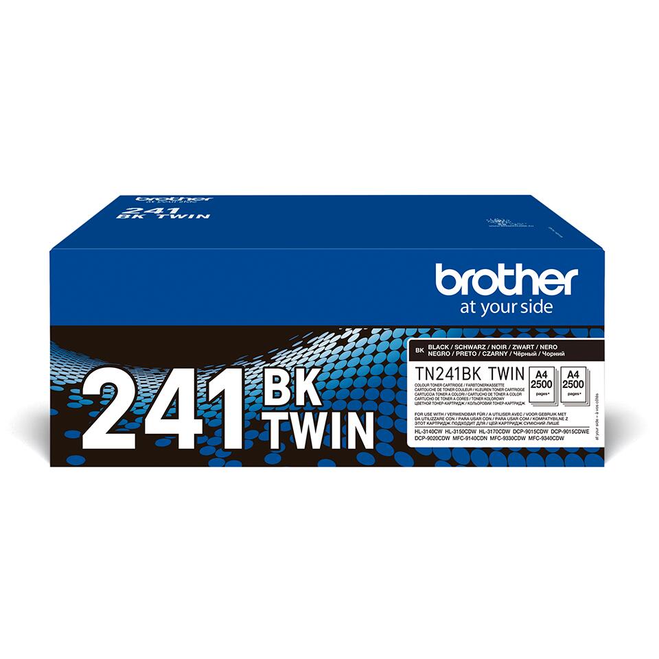 Brother Original TN-241BK Toner - schwarz Doppelpack (TN241BKTWIN)