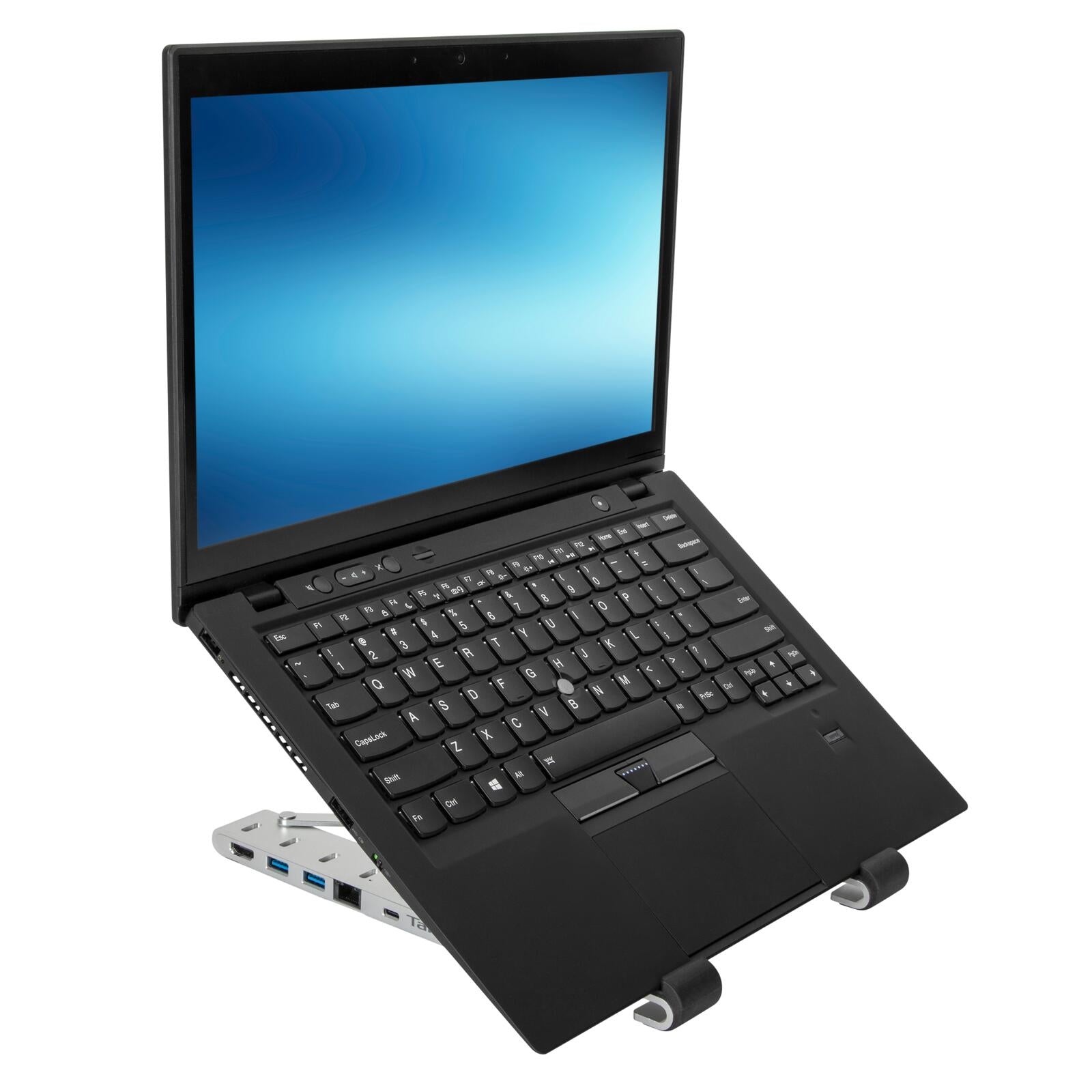 Targus Tragbarer Laptop-Ständer mit integriertem USB-C Dock, silber