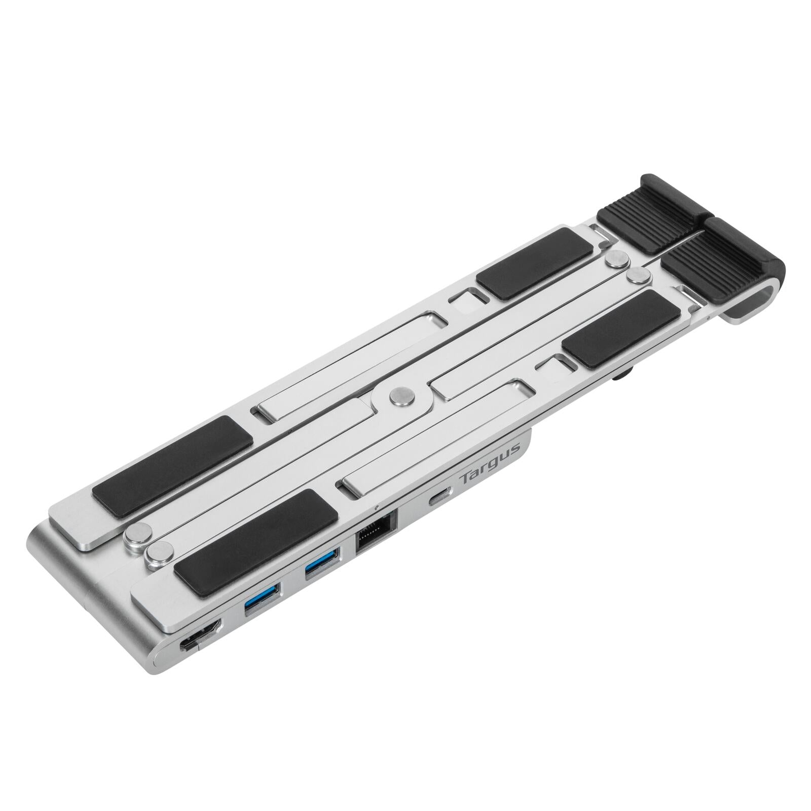 Targus Tragbarer Laptop-Ständer mit integriertem USB-C Dock, silber