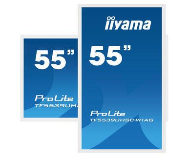 iiyama ProLite TF5539UHSC-W1AG Signage Touch Display 139 cm (55 Zoll) 4K-UHD, IPS-Panel, 500cd/m², 24/7, LAN
