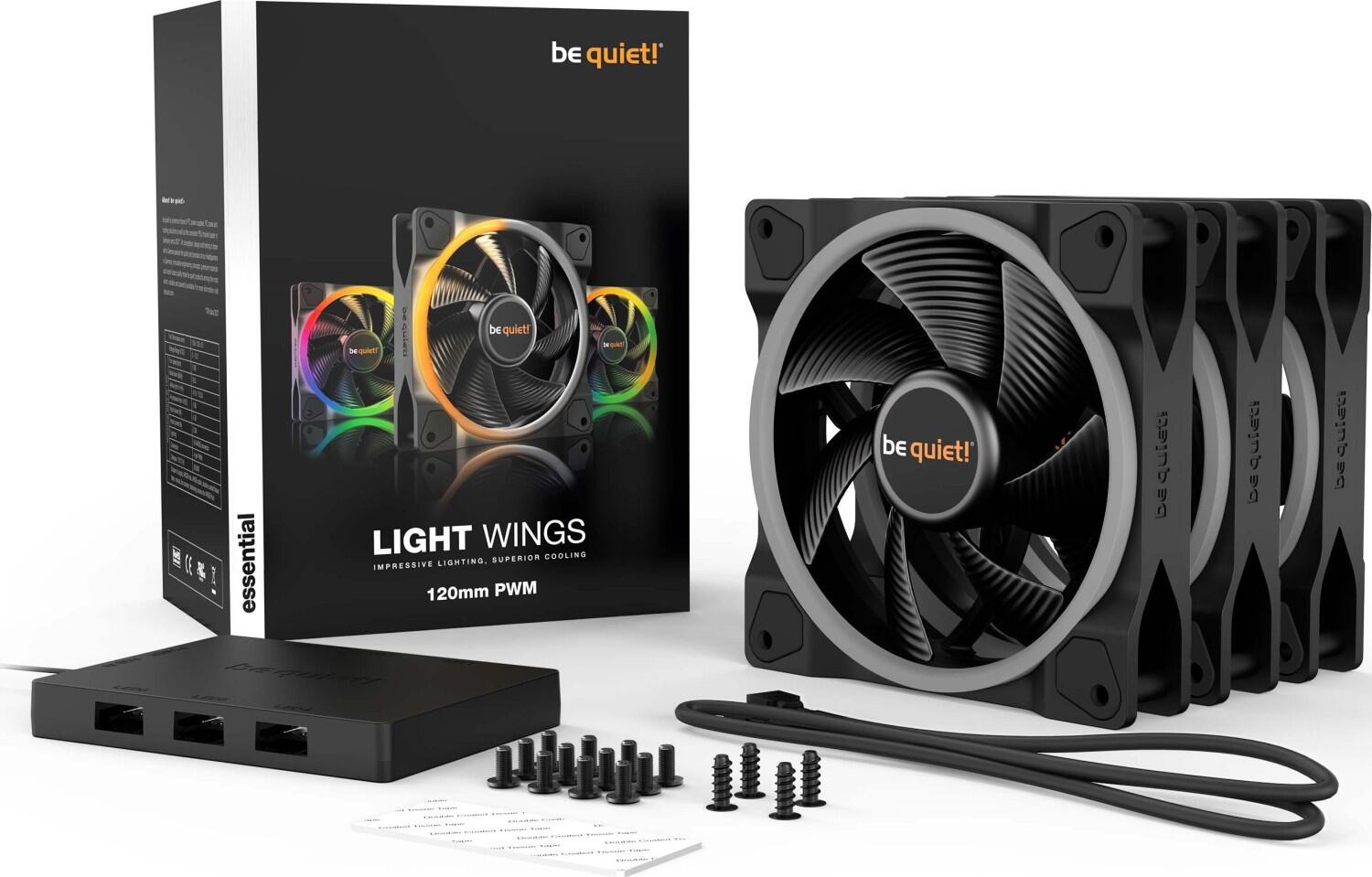 be quiet Lüfter Light Wings Triple Pack 120mm PWM schwarz