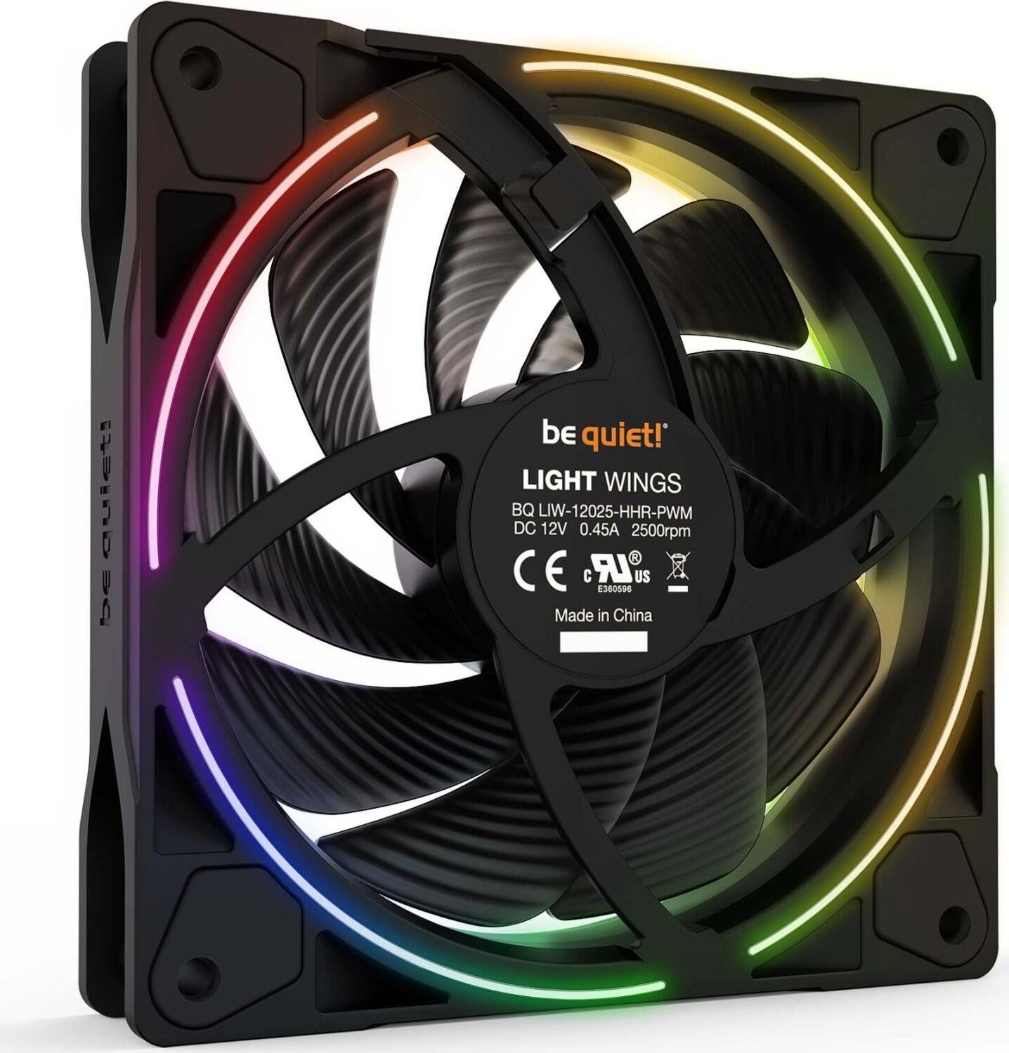 be quiet Lüfter Light Wings Triple Pack 120mm PWM High-Speed schwarz