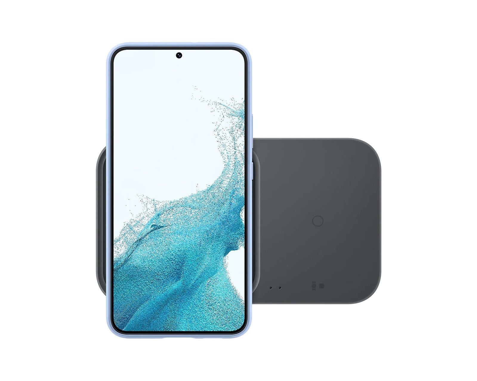 Samsung Wireless Charger Duo mit Schnellladeadapter EP-P5400T - Induktive Ladestation (Dark Gray)
