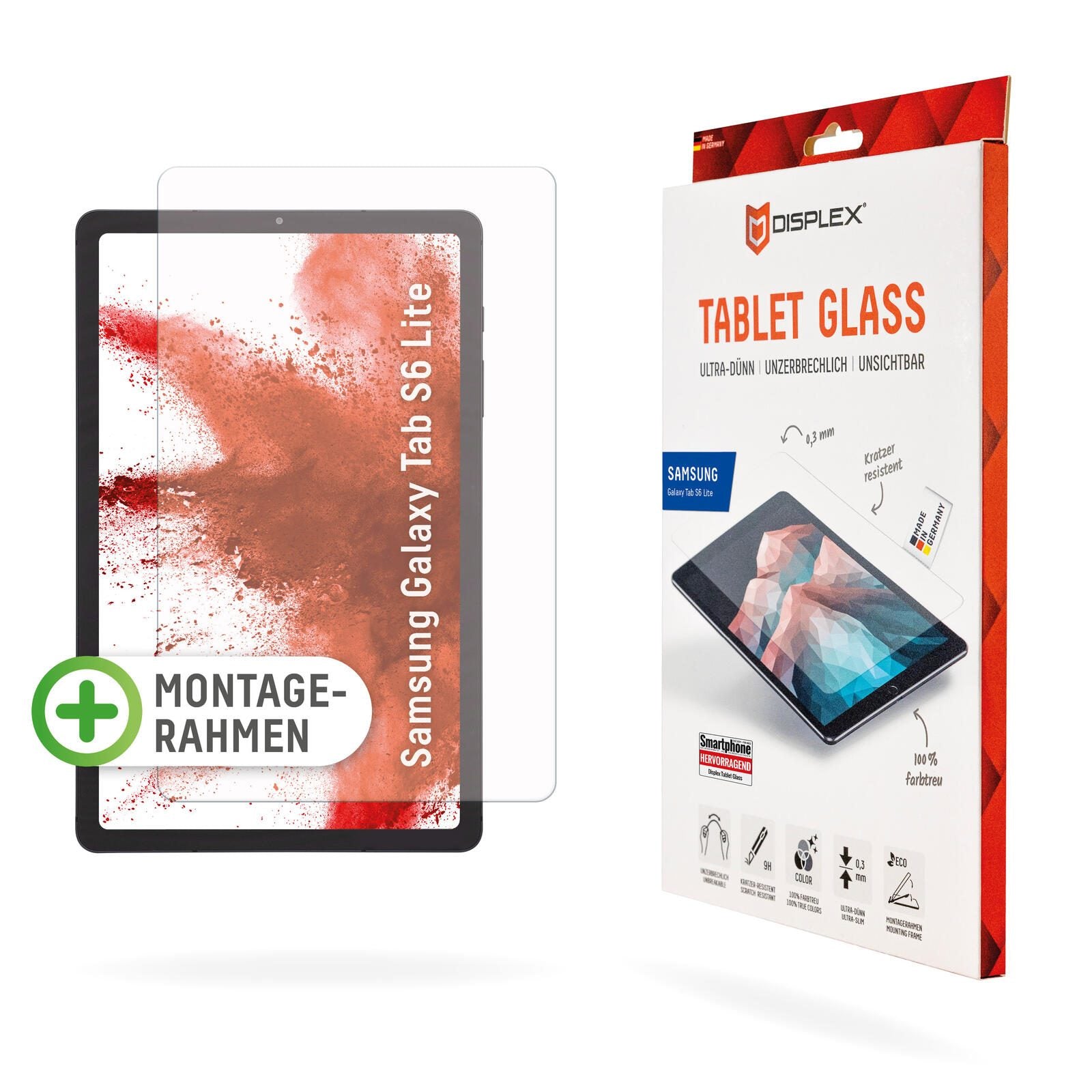 DISPLEX Tablet Glass Displayschutz für Samsung Galaxy Tab S6 Lite