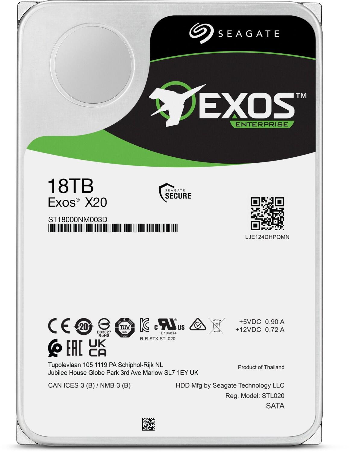 Seagate Exos X20 - 18TB