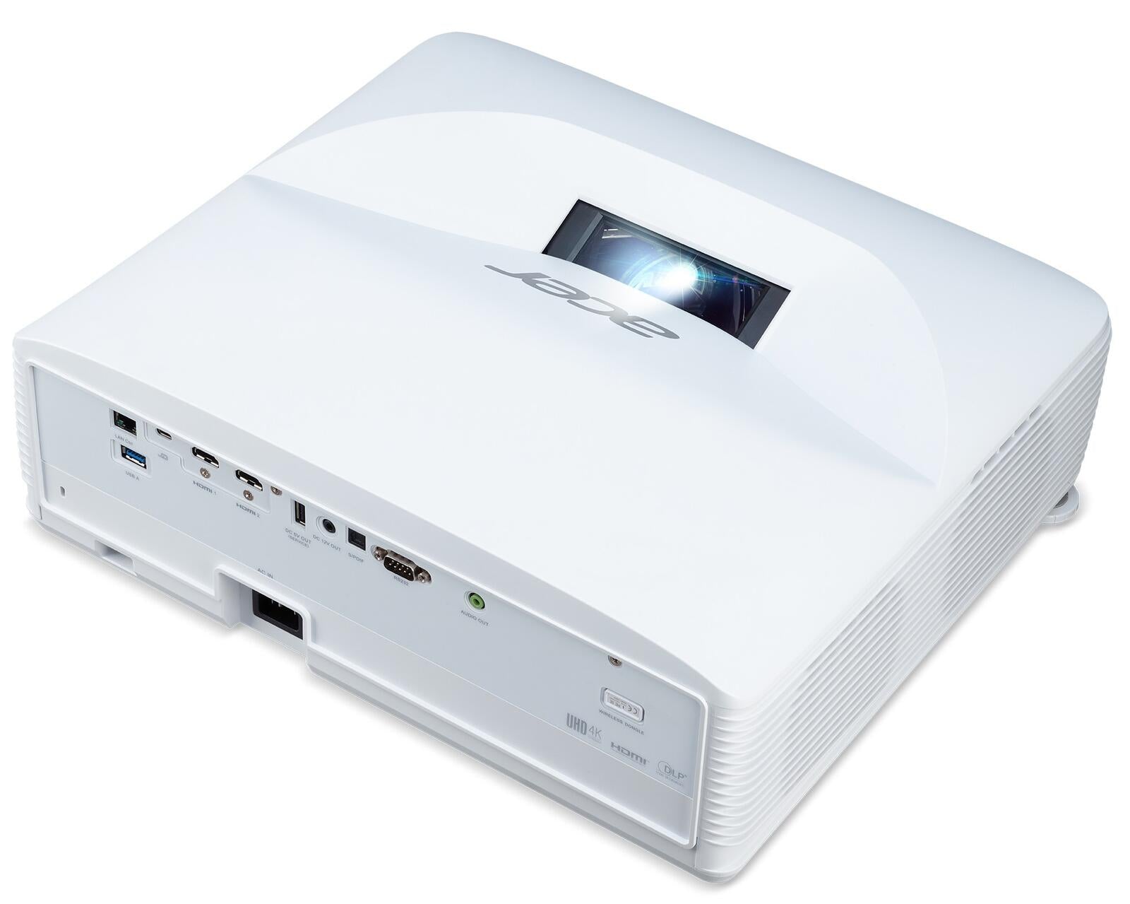 Acer ApexVision L812 Laser Ultrakurzdistanz Heimkino Beamer 4000 ANSI Lumen + eSmart Expert UKD Rahmen Leinwand 254 cm 1