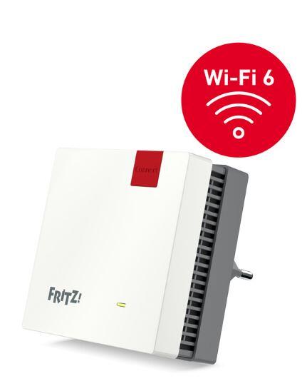 AVM FRITZ Repeater 1200 AX WiFi Range-Extender GigE WiFi6 2.4 GHz, 5 GHz