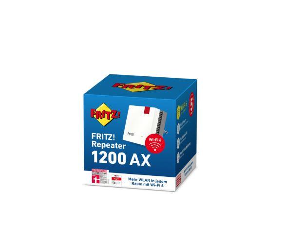AVM FRITZ Repeater 1200 AX WiFi Range-Extender GigE WiFi6 2.4 GHz, 5 GHz
