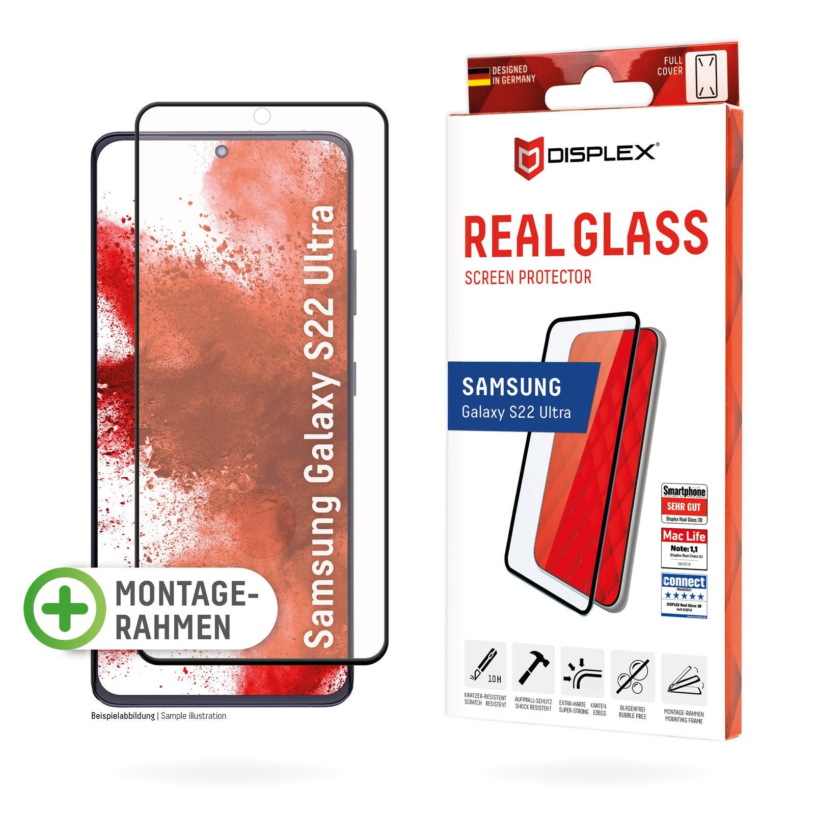 DISPLEX Full Cover Displayschutz für Samsung Galaxy S22 Ultra