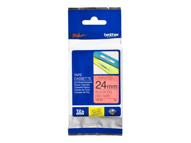 Brother TZe 451 - Laminiertes Band - schwarz auf rot - Rolle (2,4 cm x 8 m) - 1 Rolle(n) - für P-Touch PT-1400, 1600, 16