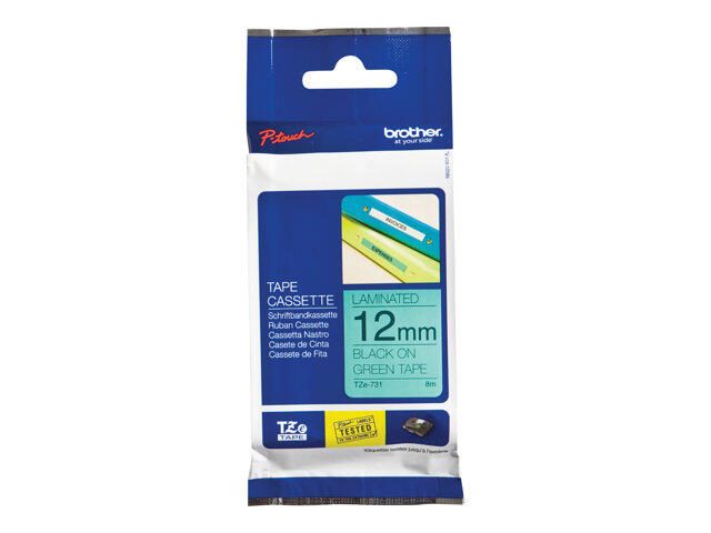 Brother Original P-Touch Farbband schwarz auf grün (TZE-731)