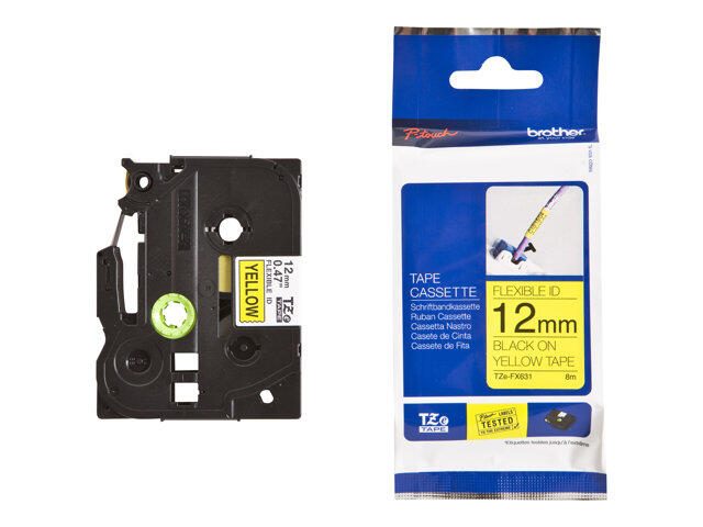 Brother Original P-Touch Farbband schwarz auf gelb (TZE-FX631)