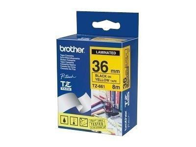 Brother TZe 661 - Laminiertes Band - Schwarz auf Gelb - Rolle (3,6 cm x 8 m) - 1 Rolle(n) - für P-Touch PT-3600, PT-550,