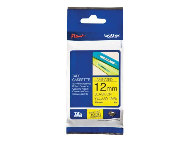 Brother Original P-Touch Farbband schwarz auf gelb (TZE-631)
