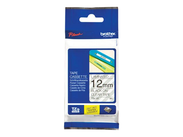 Brother Original P-Touch Farbband schwarz auf transparent (TZE-131)