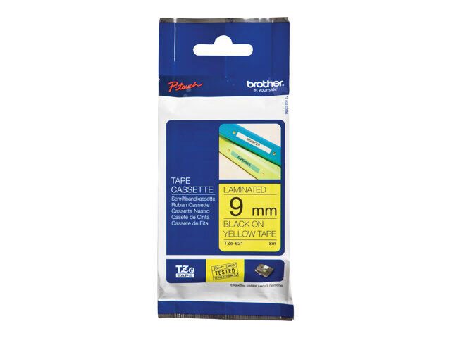Brother Original P-Touch Farbband schwarz auf gelb (TZE-621)