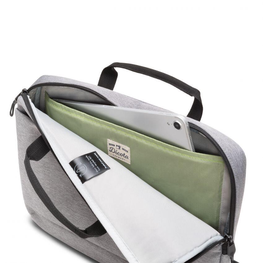 DICOTA Slim Eco Motion 14'-15,6' Notebook-Tasche - Hellgrau