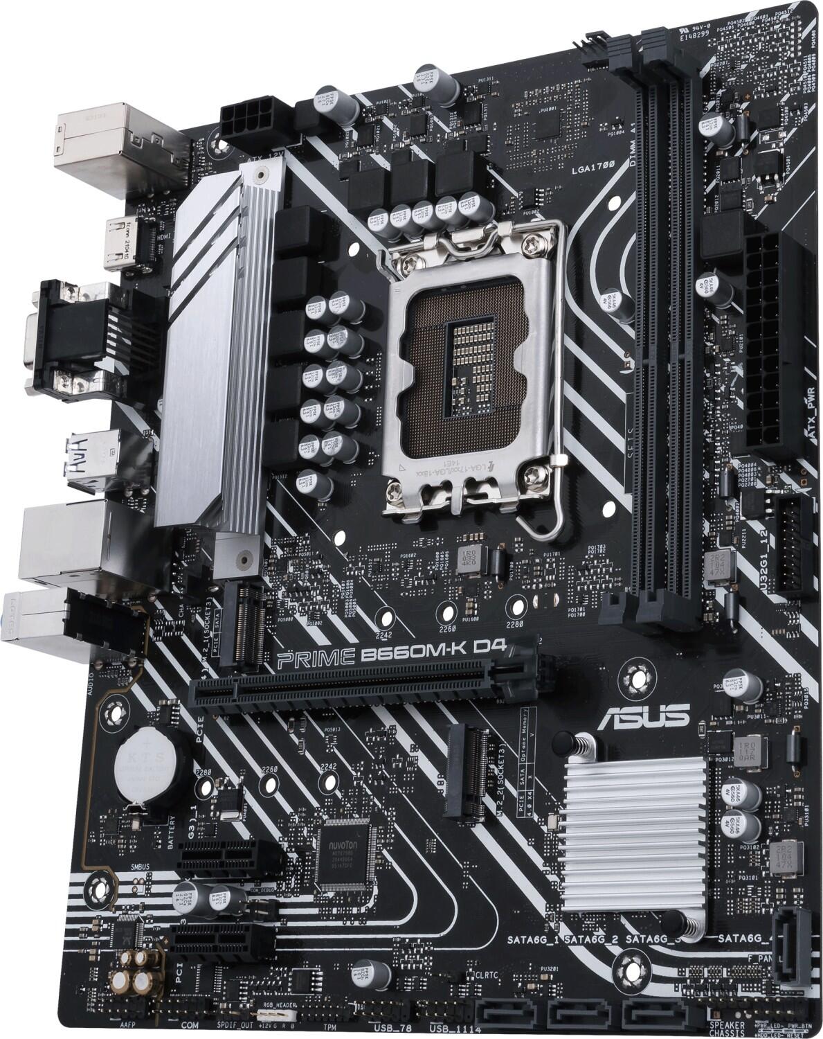 ASUS Prime B660M-K D4 Gaming Mainboard Sockel Intel LGA 1700