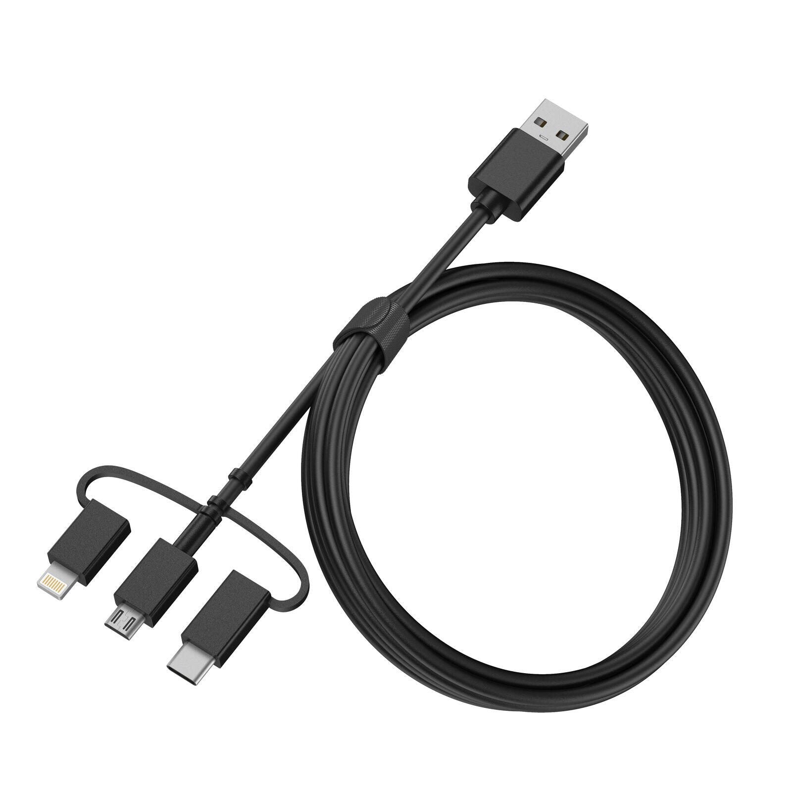 OtterBox 5.000 mAh Powerbank mit Universal USB-Kabel (Schwarz)