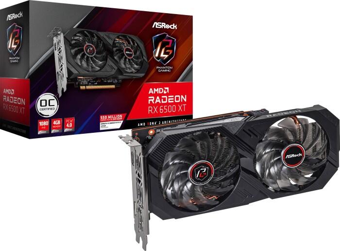 ASRock Phantom Gaming D Radeon RX 6500 XT 4GB OC