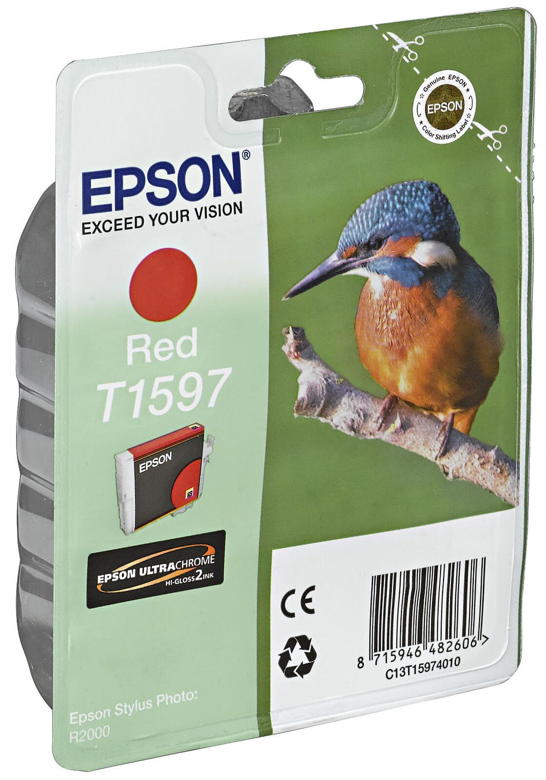 Epson Original T1597 Druckerpatrone rot 17ml (C13T15974010)