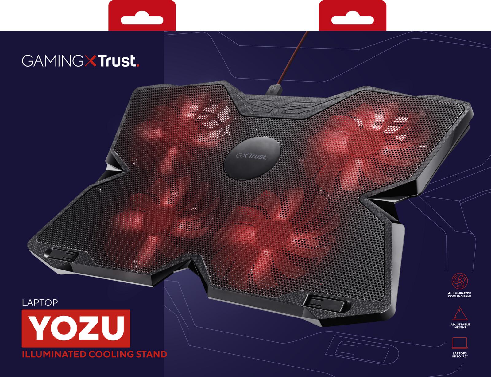 Trust Gaming GXT 278 Yozu Laptop-Kühlständer - Schwarz