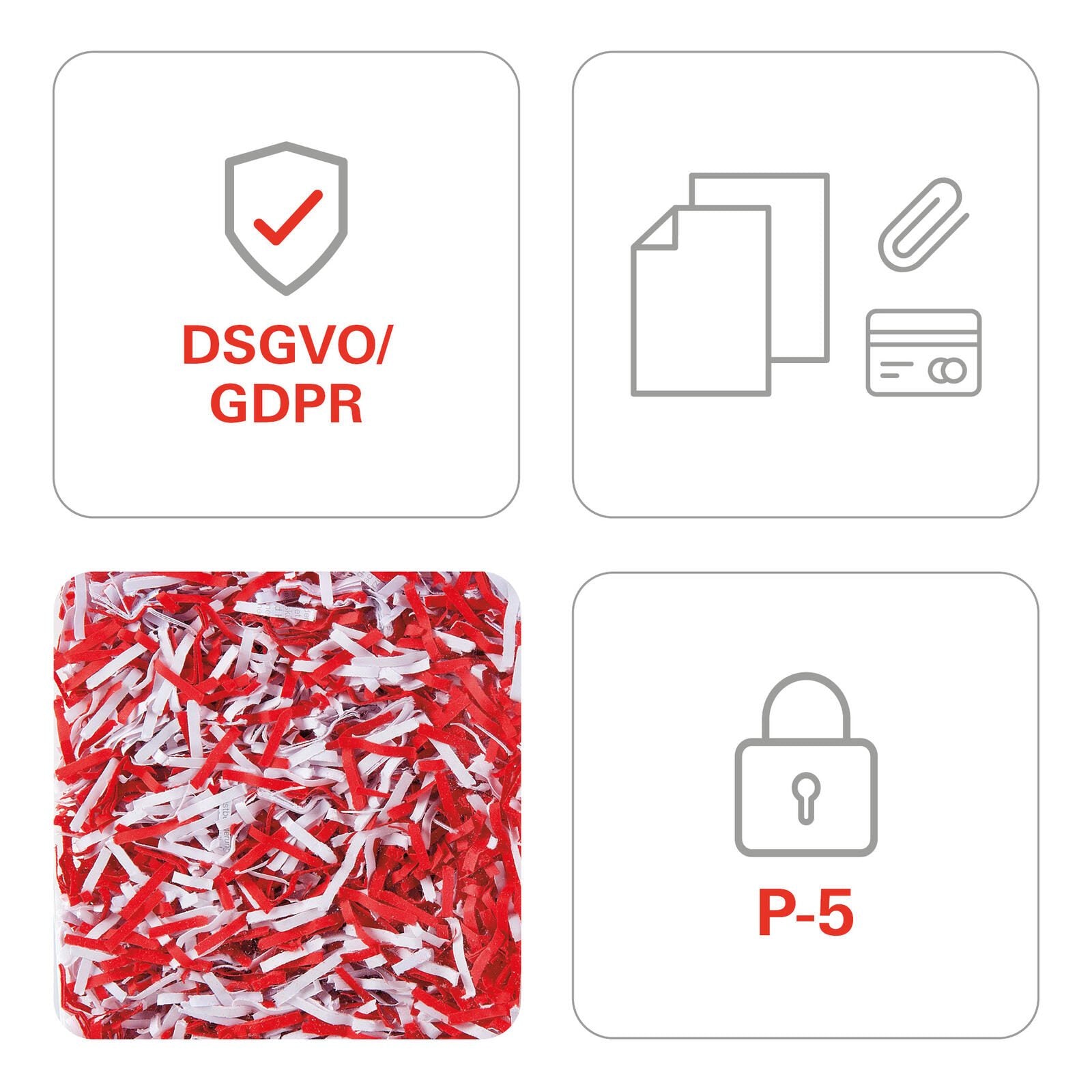 HSM Aktenvernichter SECURIO AF300 - Autofeed - Sicherheitsstufe 5 - Partikelschnitt - 1,9 x 15 mm - 10 Blatt