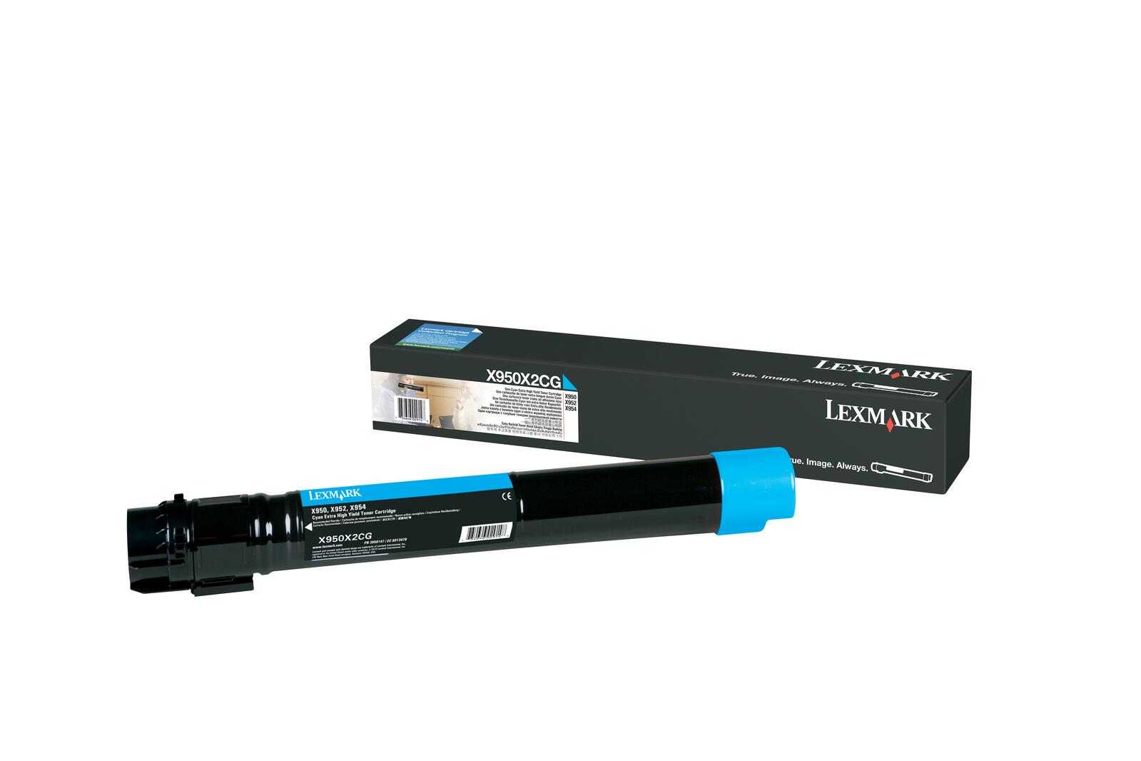 Lexmark Original Toner Standard Variante - X950 cyan 22.000 Seiten (X950X2CG)