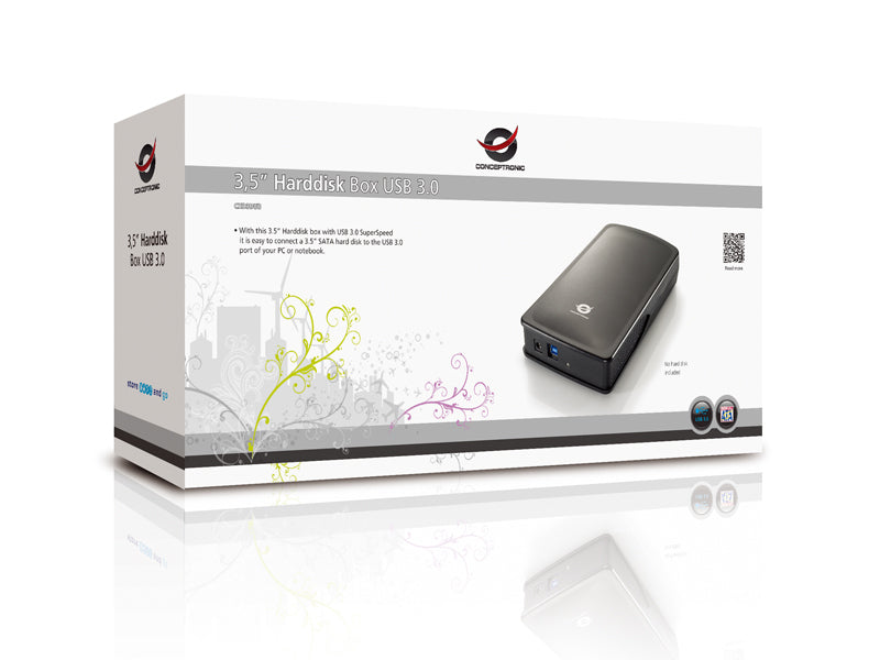 CONCEPTRONIC HDD Gehдuse 3.5" SATA I-III HDD/SSD USB 3.2  sw ext