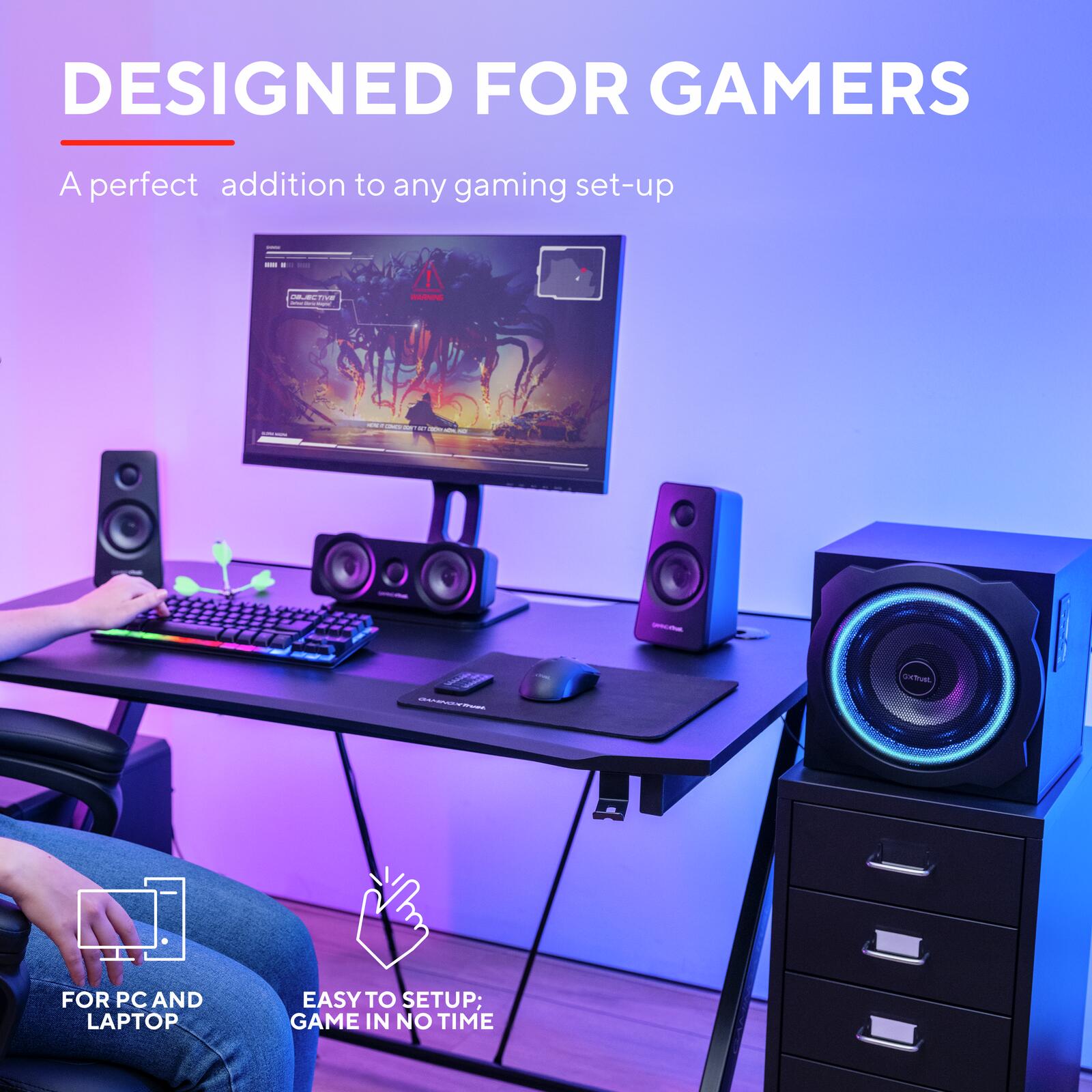 Trust Gaming GXT 658 Tytan 5.1 Surround-Lautsprechersetsystem - Schwarz EU