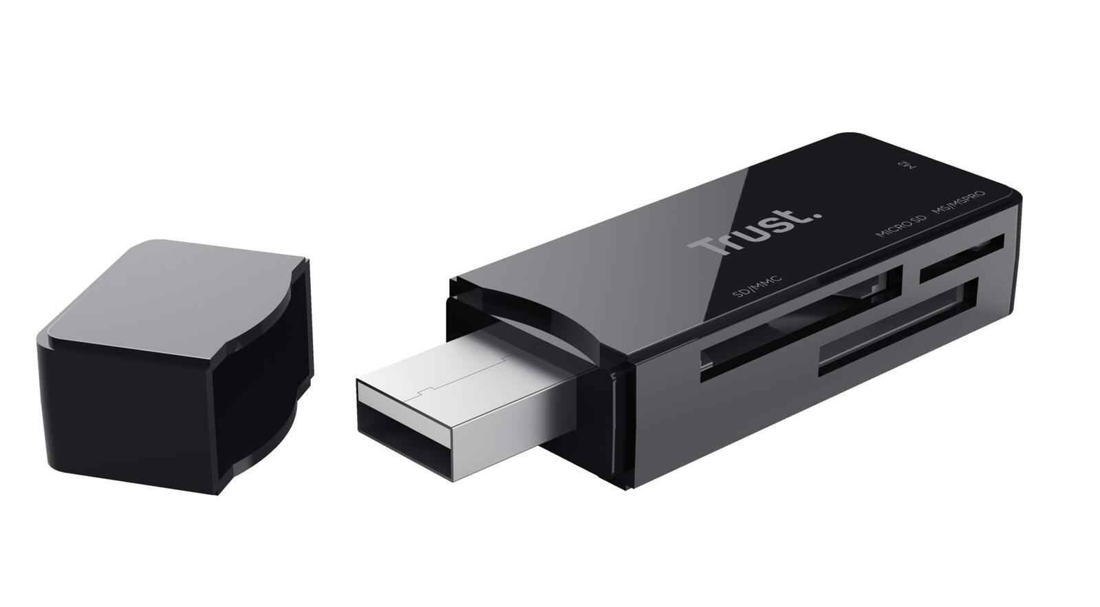 Trust Nanga Kompakter USB 3.2 Gen1- Kartenleser - Schwarz