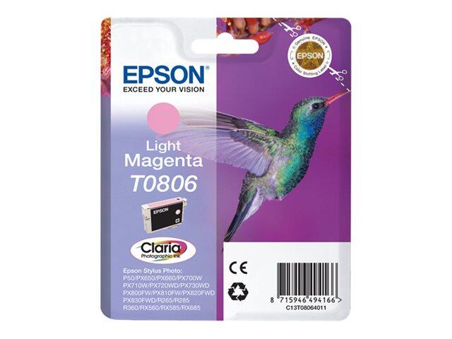 Epson Original T0806 Kolibri Druckerpatrone magenta hell 685 Seiten 7ml (C13T08064011)