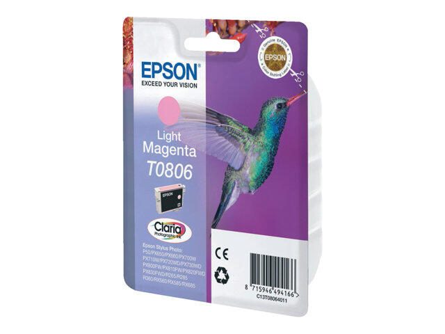 Epson Original T0806 Kolibri Druckerpatrone magenta hell 685 Seiten 7ml (C13T08064011)