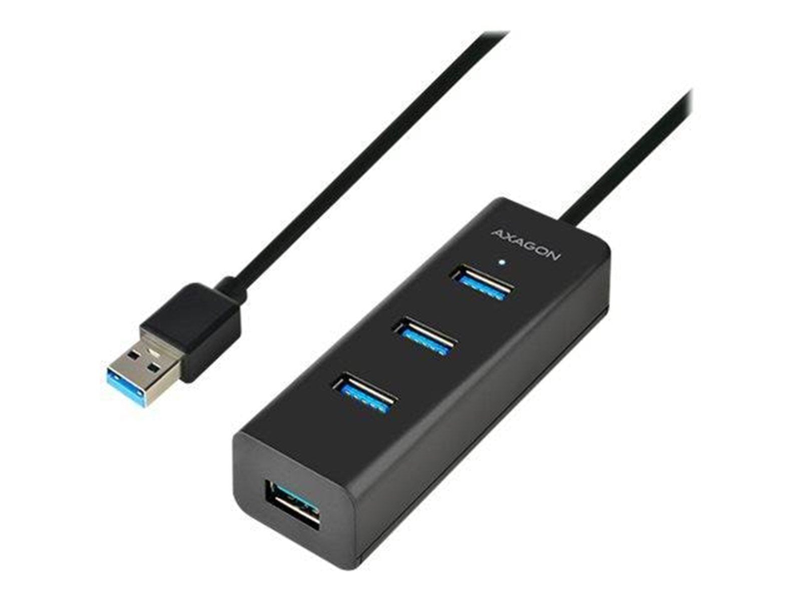 AXAGON N HUE-S2BL - hub - 4 ports USB-Hubs - USB 3.2 - 4 - Schwarz