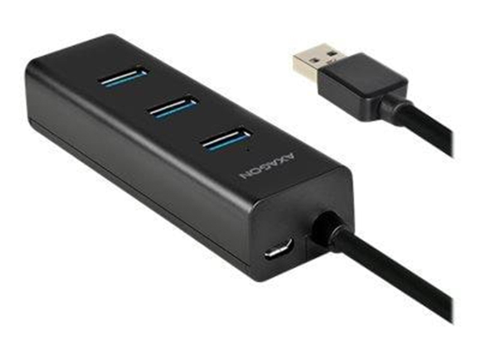 AXAGON N HUE-S2BL - hub - 4 ports USB-Hubs - USB 3.2 - 4 - Schwarz