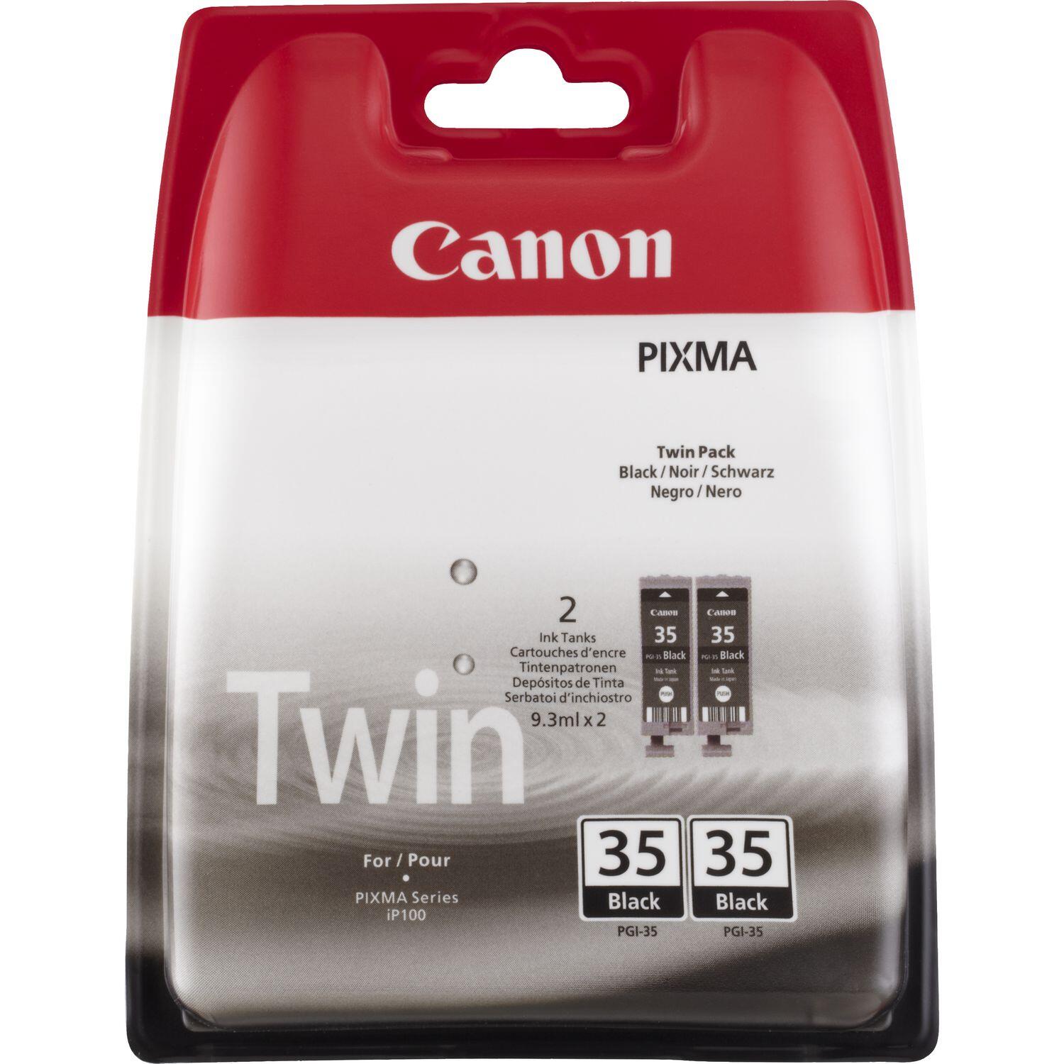 Canon Original PGI-35BK Druckerpatronen 2er-Pack - pigmentschwarz 191 Seiten