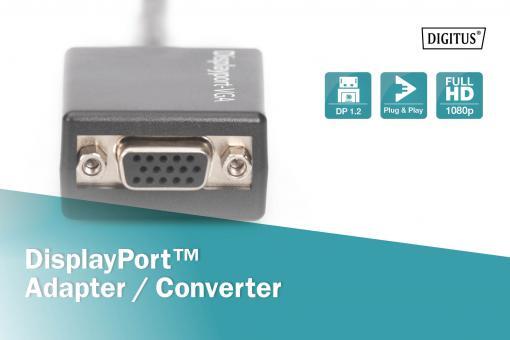 DIGITUS DisplayPort-Adapterkabel - DisplayPort / VGA 0,15m
