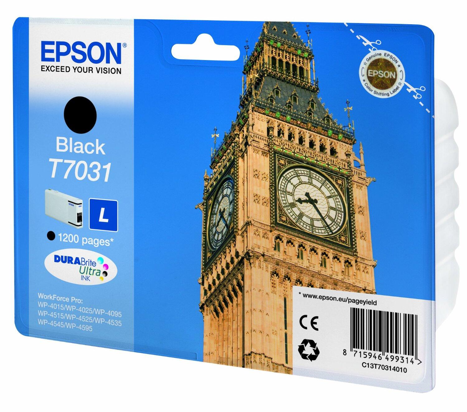 Epson Original T7031 Druckerpatrone - schwarz (C13T70314010)