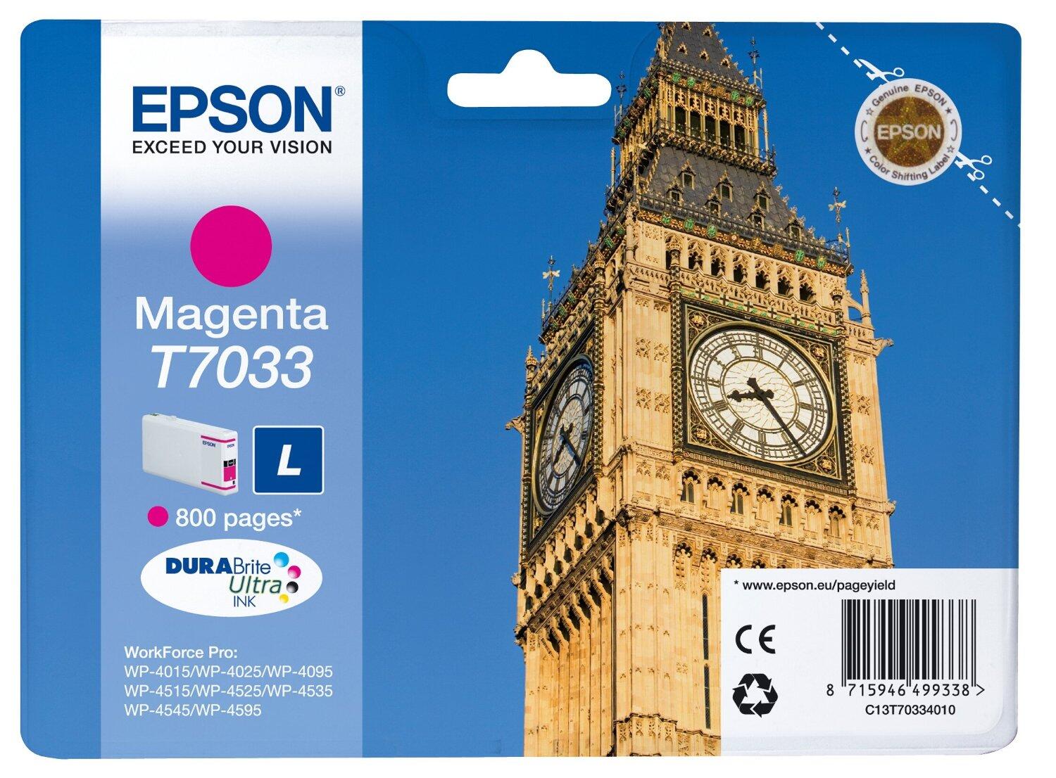 Epson Original T7033 Druckerpatrone - magenta (C13T70334010)
