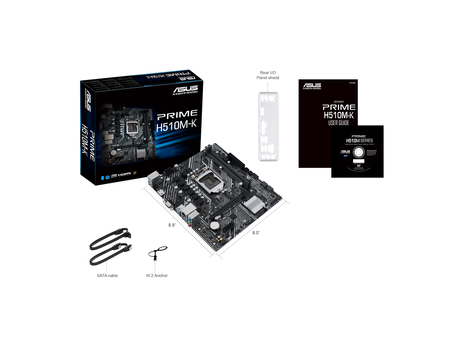 ASUS PRIME H510M-K Mainboard - Intel H510 - Intel LGA1200 socket - DDR4 RAM - Micro-ATX